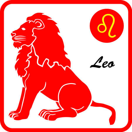 Leo Zodiac Sign Vector Illustrationのイラスト素材