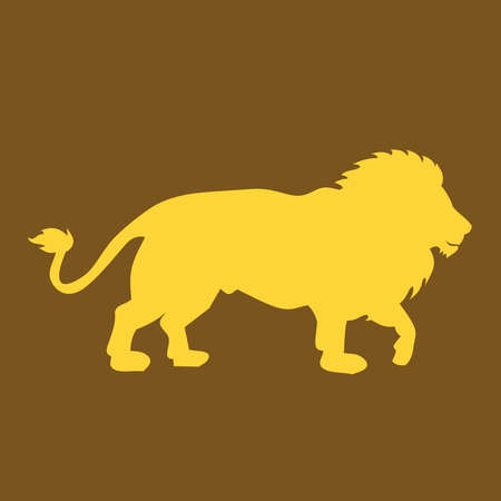 Lion Animal Silhouette Vector Illustrationのイラスト素材