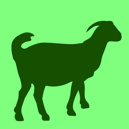 Goat Animal Silhouette Vector Illustrationのイラスト素材
