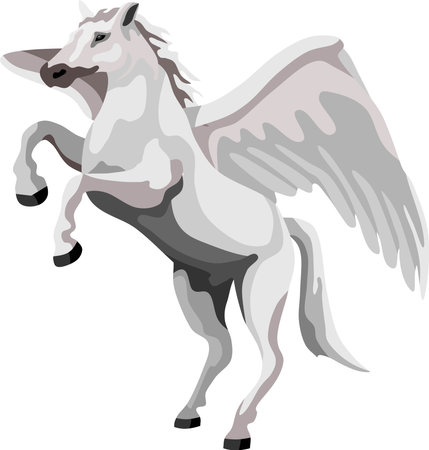 Flying Winged Horse Myth Animalのイラスト素材