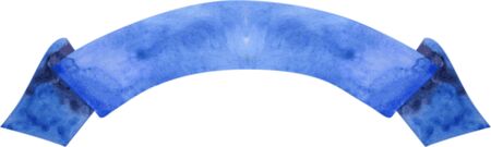 Watercolor hand-drawn  illustration. Waving dark-blue flagのイラスト素材