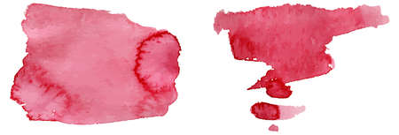 Watercolor brush stroke isolated over the white background as an abstract design element.のイラスト素材