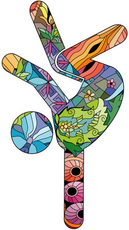 Hand-painted art design. Hand drawn illustration Icon BREAK DANCING for t-shirt and other decoration