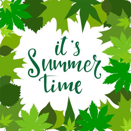 A summer theme vector illustration with a hand lettering quote insideのイラスト素材