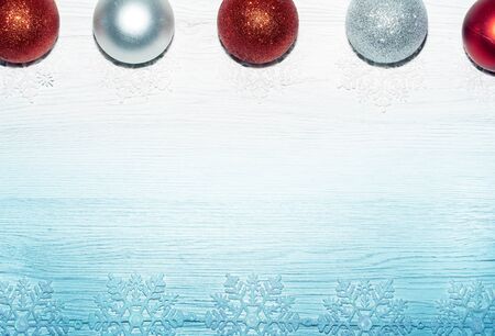 New Years abstraction in the form of multi-colored bokeh on a blue background. Festive mood.の写真素材