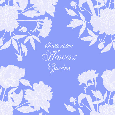 Background with bouquet of flowers.Vector Illustrationのイラスト素材