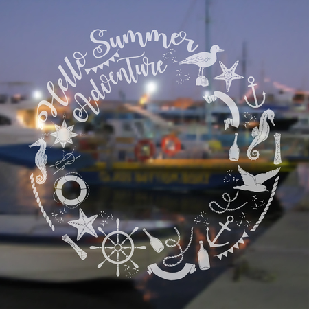 Nautical  sea compositionのイラスト素材