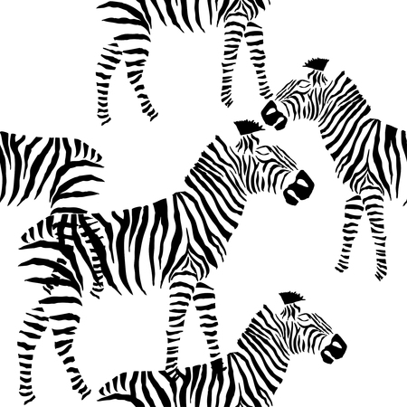 Seamless pattern with savanna animalsのイラスト素材