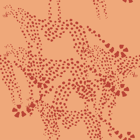 Seamless pattern with savanna animals. Hand drawn sketches. Vector Illustration