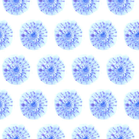 Seamless pattern. Watercolor drawing. Blue abstract circle.の写真素材