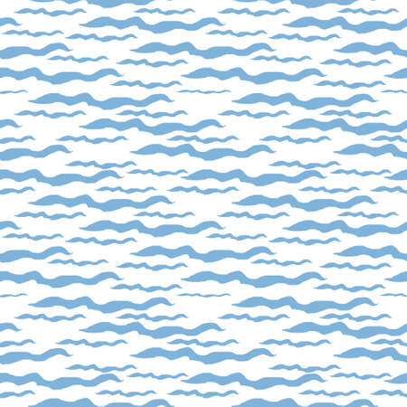Watercolor Pattern Seamless on white background blue waves