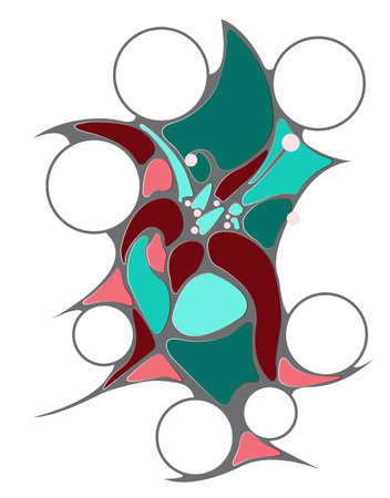 Magic fairy drawing, different shapes graphic objects.の写真素材