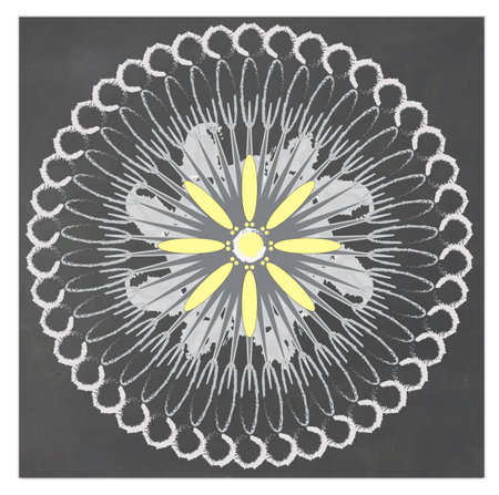 Polar ornament pattern, lace, style and inspiration for embroidery, cyclic drawing picture.の写真素材
