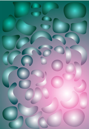 Abstract illustration on space theme, fairy world, three-dimensional shapes.の写真素材
