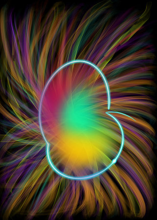 Color abstraction background. Pattern Space theme. Fantastic mood of the image. Artistic drawing.の写真素材