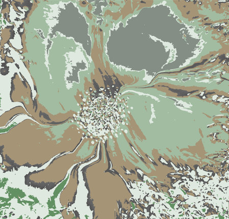 Graphic illustration, floral theme, nature, stylistic processing of the artist's drawing.のイラスト素材
