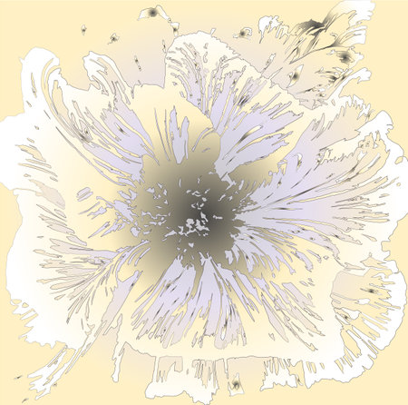 Graphic illustration, floral theme, nature, stylistic processing of the artist's drawing.のイラスト素材