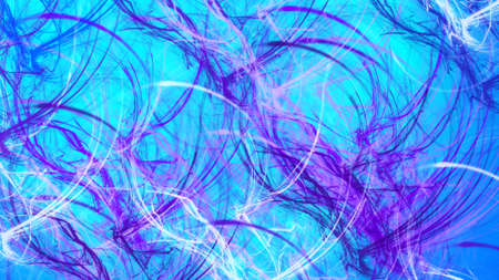 messy hair blue and purple backgroundの写真素材