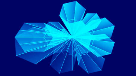 shape blue backgroundの写真素材