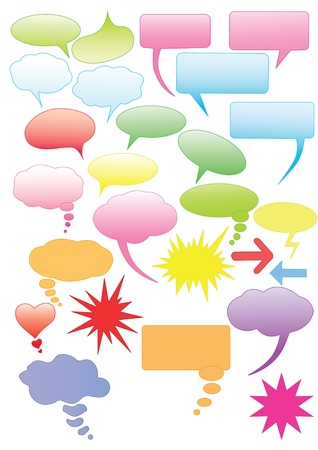 Set of colorful speech bubbles のイラスト素材