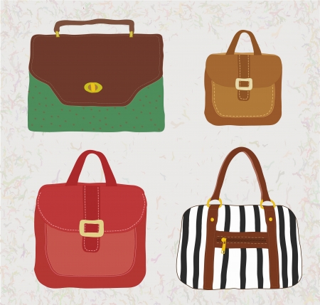 Set of hand-drawn bagsのイラスト素材