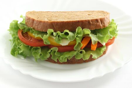 sandwich with cheese and vegetablesの写真素材