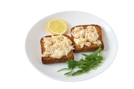 toasts with codfishの写真素材