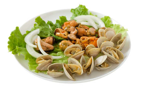 seafood on the plateの写真素材