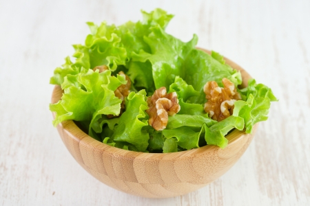 salad with walnutの写真素材