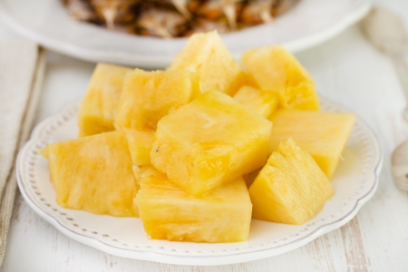 salad pineapple on the plate