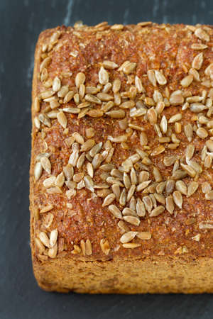 bread on dark background