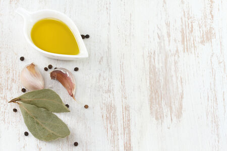 oil with garlic and pepperの写真素材