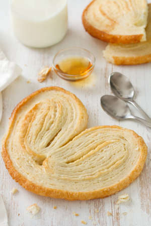 palmier on plate on white backgroundの写真素材