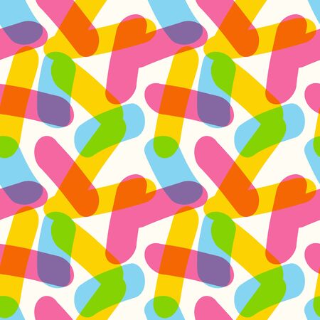 Seamless bright pattern of sticks of CMYKのイラスト素材