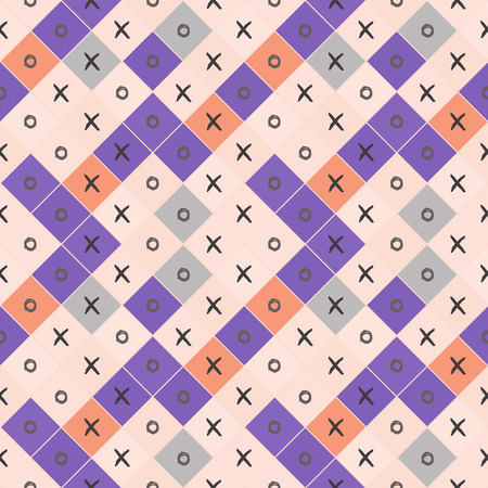Pattern TIC TAC toe pink-violetのイラスト素材