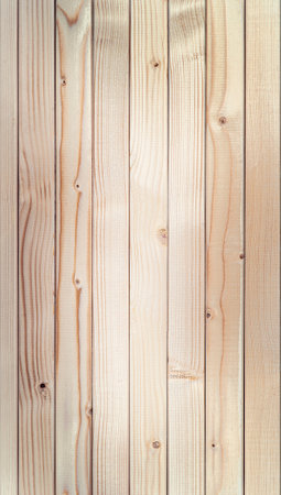 Light wood vertical background from long narrow slatsの写真素材