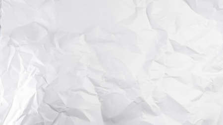 Plain White crumpled paper background. Paper texture.の写真素材