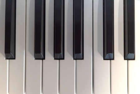 Black and white Piano keys very close-up patternの写真素材
