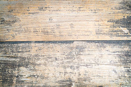 Brown Wooden textured background from horizontal planksの写真素材
