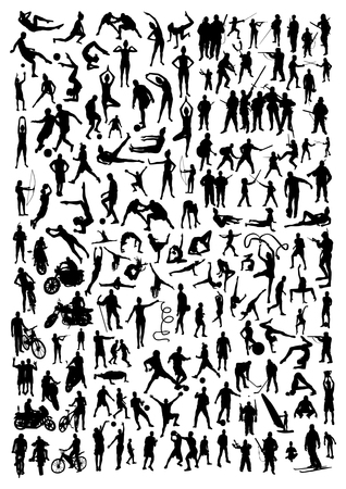 Sport silhouettes setのイラスト素材
