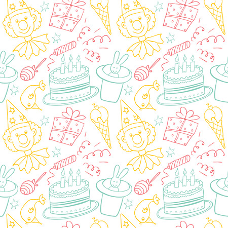 Birthday background-seamlessのイラスト素材
