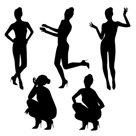 black silhouette setのイラスト素材