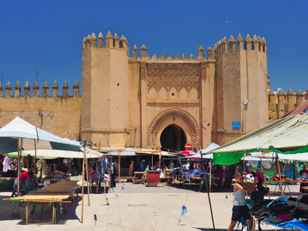 Ancient city gates of Morocco from Rabat, Fes, Safi, Meknes and Al-Jadida are the masterpieces of islamic architecture.のeditorial素材