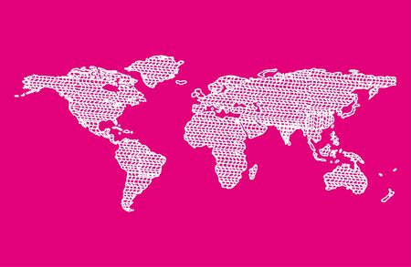 Map world draw magenta backgroundのイラスト素材