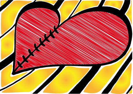 Vector red broken heartのイラスト素材