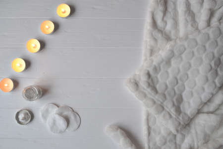 Rest in the spa. Beauty care. Relaxation time for youself. Aromatherapy.の写真素材