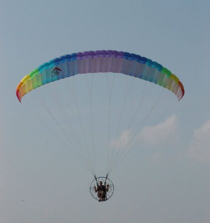 Parachute in sky