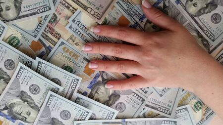 A lot of money, different countries, different equivalents.Business photos.の写真素材