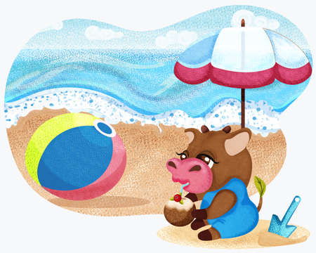 Children's cute illustration for a book or calendar.の写真素材