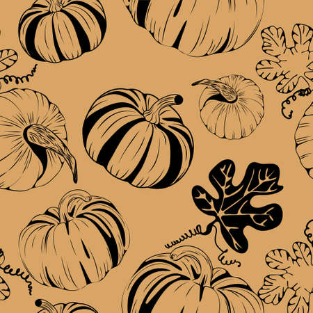 Endless textile texture, fabric pattern. Template for festival print. Ink Hand Drawn Fall Background.のイラスト素材